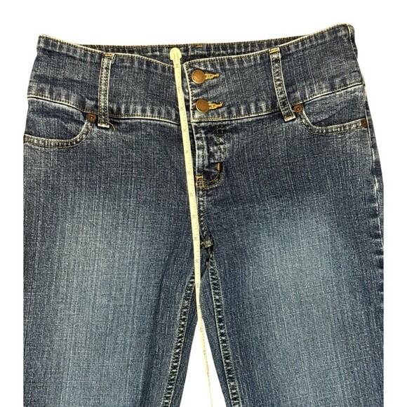 Mossimo Women’s Blue Bootcut Jeans Mid Rise Stretch Denim 2-Button Fly Sz 7 Y2K - Picture 3 of 8
